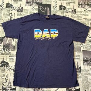 World's Greatest Dad Men's Blue and Navy T-shirt